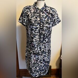 Willow & Thread Patterned Shirt Dress - Size Medium